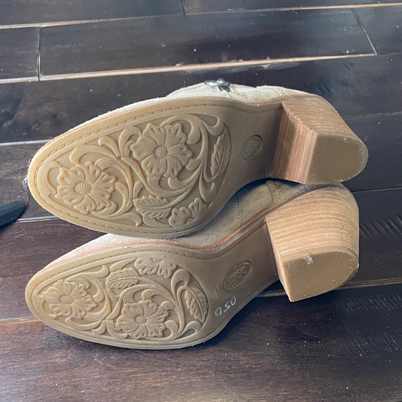 Sofft Taupe Suede Side-Zip Ankle Booties - Picture 9 of 12